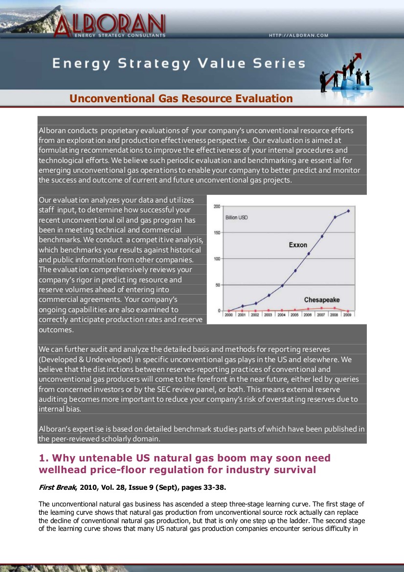 Unconventional Gas Resource Evaluation